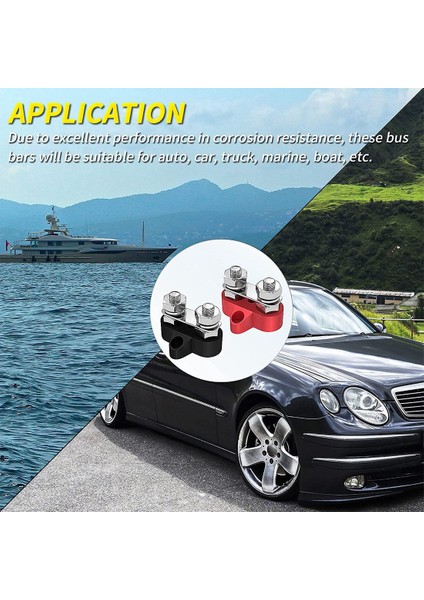 Terminal Blok Saplamalar M8 48V Kamyon Blok Çubuğu Kamyon Rv Teknesi Için Çift Ağır Hizmet Güç Dağıtım Sapı, Siyah (Yurt Dışından) indirimleri