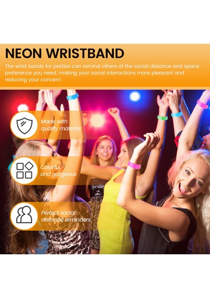 1200 Pcs Su Geçirmez El Bantları Etkinlikler Için Neon Bilek Bantları Konser Bilekliği Yapışkan Bilek Parti Noel (Yurt Dışından) fırsatları