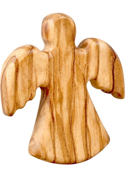 Melek Zeytin Ahşap Vaftiz Dua Dekorasyon Ahşap Zanaat Süsleri Hediye, Kanat Içe (Yurt Dışından)