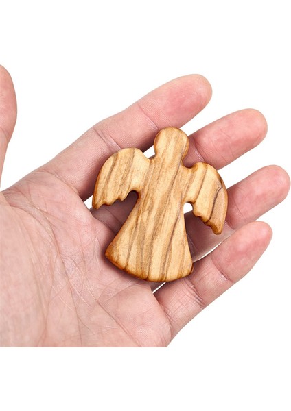 Melek Zeytin Ahşap Vaftiz Dua Dekorasyon Ahşap Zanaat Süsleri Hediye, Kanat Içe (Yurt Dışından) fırsatları