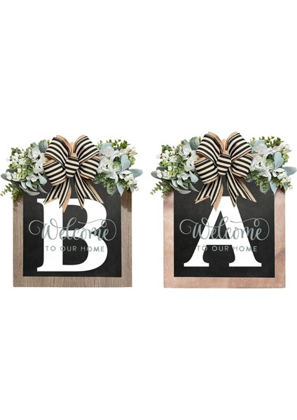 Mektup Ön Kapı Çelenk Ahşap Tabela Kolye Hoşgeldin Işareti Dekorasyon El Sanatları Kapısı Asılı (Yurt Dışından)