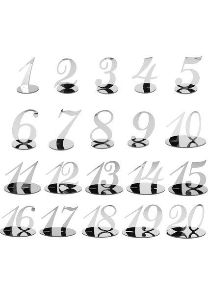Tablo Numaraları Düğün Tablo Numaraları Düğün Tablo Numaraları Için Akrilik Tablo Numaraları Düğün (Gümüş) (Yurt Dışından)
