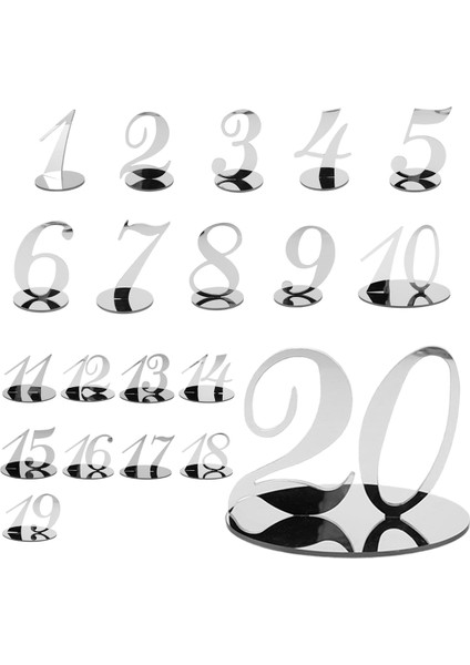 Tablo Numaraları Düğün Tablo Numaraları Düğün Tablo Numaraları Için Akrilik Tablo Numaraları Düğün (Gümüş) (Yurt Dışından) fiyatları