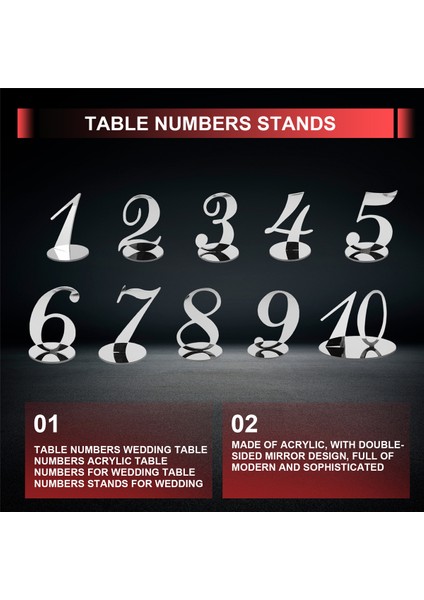 Tablo Numaraları Düğün Tablo Numaraları Düğün Tablo Numaraları Için Akrilik Tablo Numaraları Düğün (Gümüş) (Yurt Dışından) fırsatları