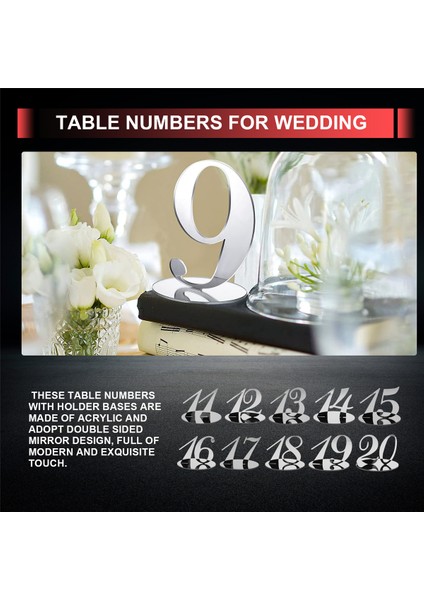 Tablo Numaraları Düğün Tablo Numaraları Düğün Tablo Numaraları Için Akrilik Tablo Numaraları Düğün (Gümüş) (Yurt Dışından) indirimleri