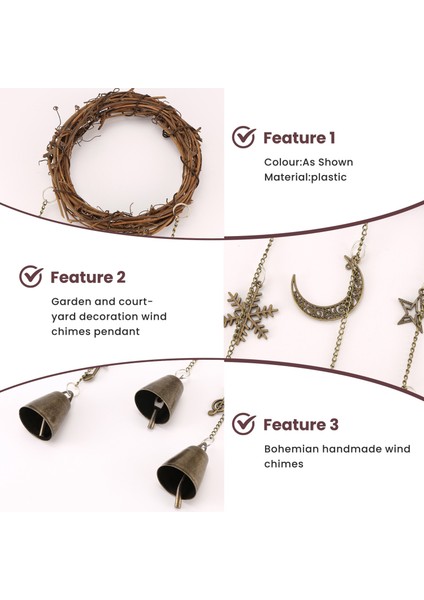 Cadılar Bayramı Müzikal Notu Rüzgar Çamları Bohem El Yapımı Rüzgar Çanları Bahçe Avlu Dekorasyon Rüzgar Çantı Kolye B (Yurt Dışından) fırsatları