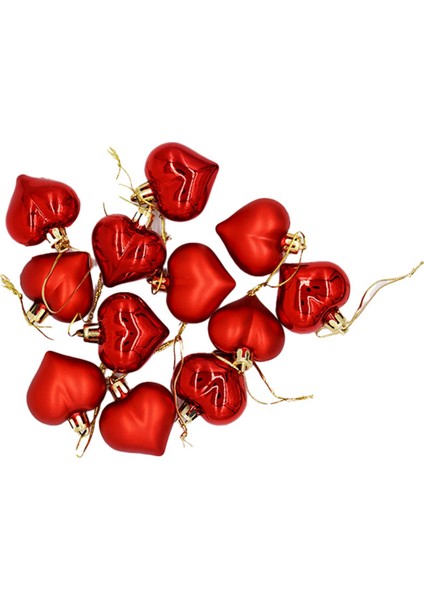 60PCS Seviyorum Noel Ağacı Kolye Noel Şeftali Kalp Elektroliz Top Partisi Düğün Ev Dekorasyon Kolye (Yurt Dışından)