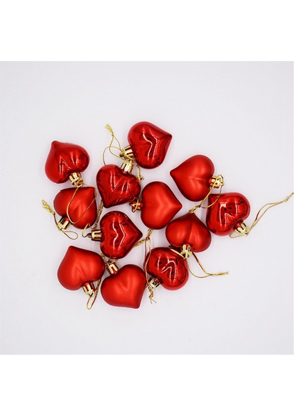 60PCS Seviyorum Noel Ağacı Kolye Noel Şeftali Kalp Elektroliz Top Partisi Düğün Ev Dekorasyon Kolye (Yurt Dışından) fiyatları