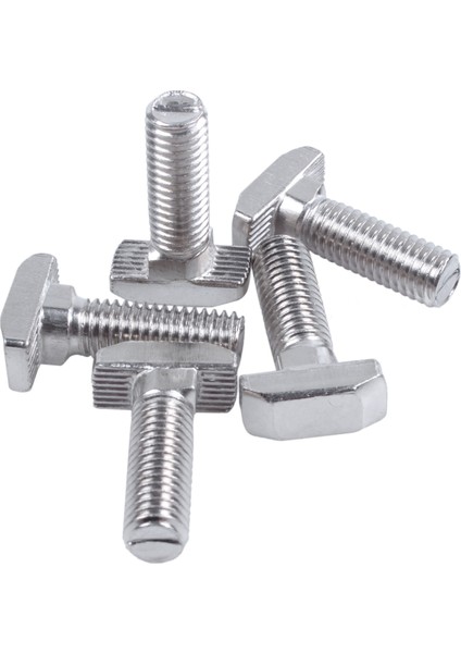 M8 Iplik T-Yuvası Açılış Saplama Sürgülü Vidalı Cıvata Gümüş Ton 5 Adet (Yurt Dışından)