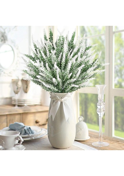 8 Adet Yapay Lavanta Yapay Çiçek Aranjmanı Bahçe Ofisi Düğün Ev Açık Dekorasyon Beyaz (Yurt Dışından) indirimleri