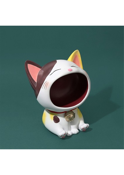 Sevimli Kediler Heykel Süsleme Depolama, Modern Reçine Sanat Heykel Masaüstü Depolama, Büyük Ağız Kedileri Koleksiyon Figürinler-B (Yurt Dışından) fiyatları