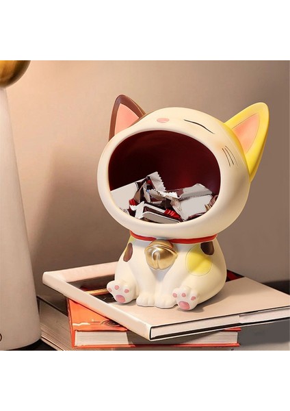 Sevimli Kediler Heykel Süsleme Depolama, Modern Reçine Sanat Heykel Masaüstü Depolama, Büyük Ağız Kedileri Koleksiyon Figürinler-B (Yurt Dışından) indirimleri