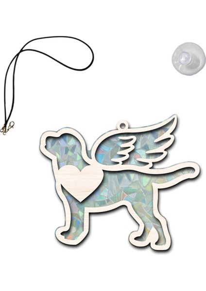 Sun Catcher Gökkuşağı Üreticisi Gökkuşağı Üreticisi Köpek Anıt Güneş Yakalayıcı Taşınabilir Köpek Anma Süsü F (Yurt Dışından)