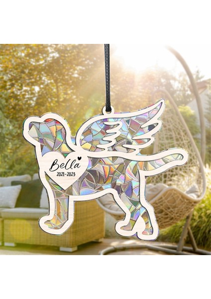 Sun Catcher Gökkuşağı Üreticisi Gökkuşağı Üreticisi Köpek Anıt Güneş Yakalayıcı Taşınabilir Köpek Anma Süsü F (Yurt Dışından) modelleri