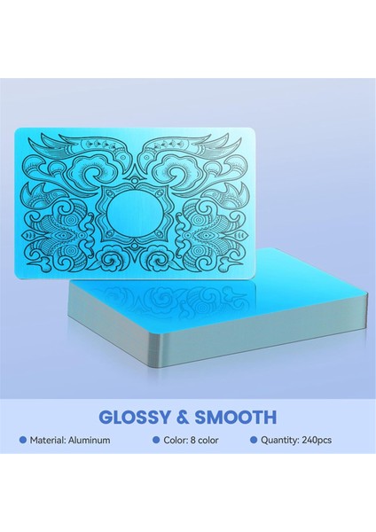Lazer Gravür Boşlukları, 240 Pcs Cnc Gravürü Için Renkli Alüminyum Alaşım Tabakaları, Lazer Işçiliği, Metal Kartvizitler (Yurt Dışından)