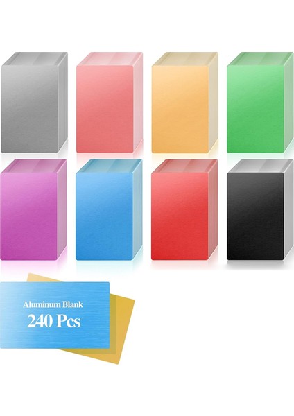 Lazer Gravür Boşlukları, 240 Pcs Cnc Gravürü Için Renkli Alüminyum Alaşım Tabakaları, Lazer Işçiliği, Metal Kartvizitler (Yurt Dışından) fiyatları