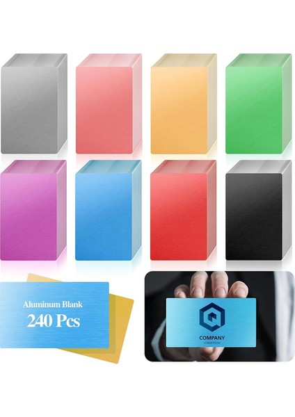 Lazer Gravür Boşlukları, 240 Pcs Cnc Gravürü Için Renkli Alüminyum Alaşım Tabakaları, Lazer Işçiliği, Metal Kartvizitler (Yurt Dışından) modelleri