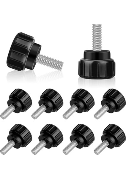 10 Adet Başparmak Vidaları, Montaj Vidaları M 4 x 10 mm Karbon Çeliği Ipliğine Sahip Başparmak Virgülleri, Mekanik Kapı Sabitleme (Yurt Dışından)