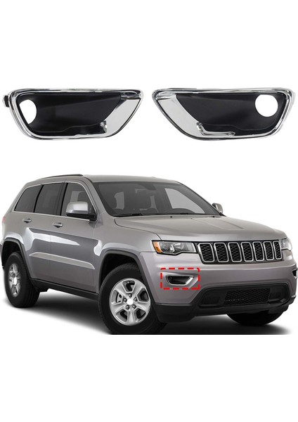 1 Çift Ön Tampon Sis Lambası Lambası, Jeep Grand Cherokee 2017-2020 5ZM55SZOAA Için Çerçeveyi Kapsar (Yurt Dışından) fırsatları