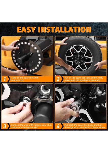 Ford Bronco Için 2021 2022 2023 Yedek Lastik Fren Işık Arka Kuyruk Işığı Üçüncü Fren Hafif Araç Aksesuarları (Yurt Dışından) fırsatları