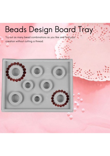 Akın Boncuk Boncuk Tahtası Bilezik Tasarım Tepsisi Mücevher Yapımı Diy Zanaat Alet Gri (Yurt Dışından) modelleri