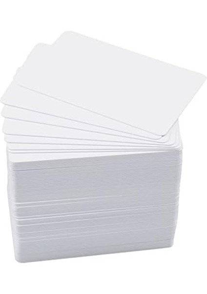 100 Paket Premium Boş Pvc Kartlar, CR80 30MIL Grafik Kalite Beyaz Plastik Kartlar Fotoğraf Kimliği Rozeti Yazıcıları (Yurt Dışından)