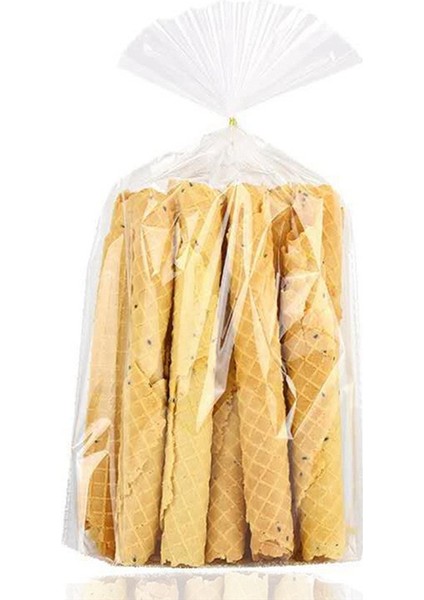 100PCS Plastik Atıştırmalık Çantalar Berrak Kızarmış Ekmek Ambalaj Çantaları Kurabiye Çantaları Şeker Torbaları Bükülme Parti Lehine Çantalar (Yurt Dışından) indirimleri