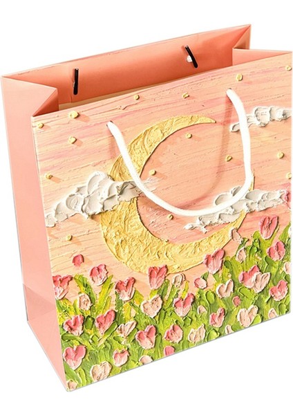 Yağlı Boya Çocuk Hediye Çantası Hediye Kutusu Kağıt Çantası Taşınabilir Doğum Günü Hediye Çantası Hadi, Kırmızı (Yurt Dışından) indirimleri