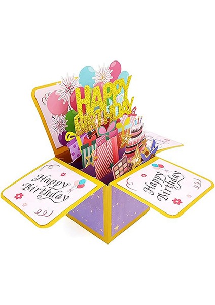 Doğum Günü Tebrik Kartı Üç Boyutlu Doğum Günü Tebrik Kartı Içi Boş Doğum Günü Mektup Kartı Çocuklar Için Doğum Günü Hediyesi (Yurt Dışından)