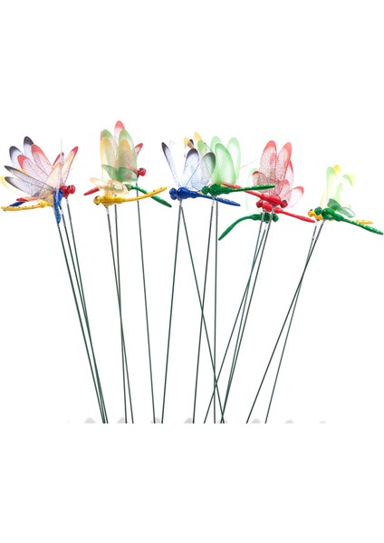 24PCS 3D Dragonfly Bahçe Dekoru Dragon Fly Bahçe Stakes Yusufçuklar Bahçe Süsleri Veranda Dekorasyon Yahduat Yahudi Bahçeleri (Yurt Dışından)