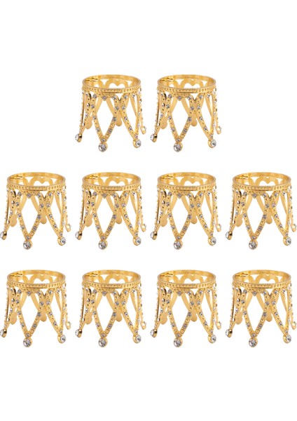 10 Adet Altın Kek Topper Küçük Bebek Küçük Rhinestone Tiara Taç Çiçek Aranjmanları Duş Doğum Günü Düğün Dekor (Yurt Dışından) fiyatları