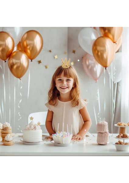 10 Adet Altın Kek Topper Küçük Bebek Küçük Rhinestone Tiara Taç Çiçek Aranjmanları Duş Doğum Günü Düğün Dekor (Yurt Dışından) fırsatları