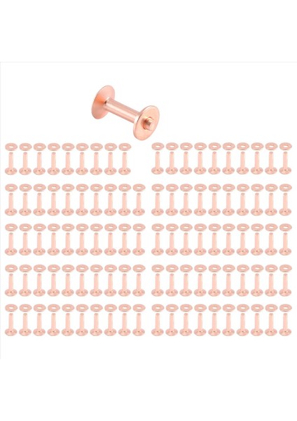 100 Set Bakır Perçin ve Çapak Yıkayıcılar Deri Bakır Perçin Tutturucu Yakalar Deri Diy Zanaat Malzemeleri (Yurt Dışından)