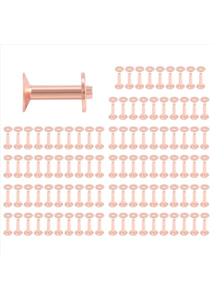 100 Set Bakır Perçin ve Çapak Yıkayıcılar Deri Bakır Perçin Tutturucu Yakalar Deri Diy Zanaat Malzemeleri (Yurt Dışından) fiyatları