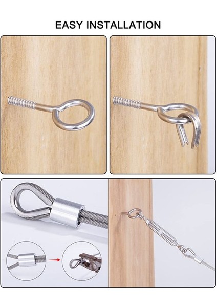 30M Φ 3mm Çelik Tel Kit, 304 Paslanmaz Çelik Gerilim Kablosu, Çelik Tel, Kuşu Esas Gerginlik Kiti ile Kaplı, Turnik (Yurt Dışından) fırsatları