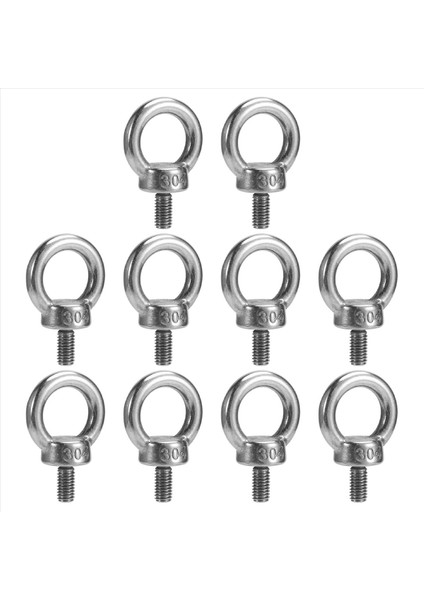 10 Adet Kaldırma Göz Cıvatası Vidası 304 Paslanmaz Çelik Gümüş Ağır Dermi M6 Tel Halat Kaldırma Için (Yurt Dışından) fiyatları