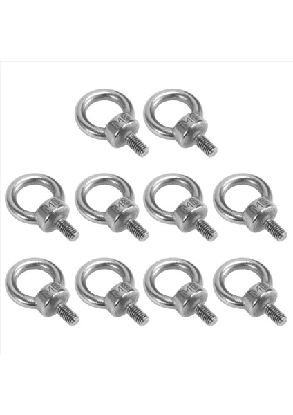 10 Adet Kaldırma Göz Cıvatası Vidası 304 Paslanmaz Çelik Gümüş Ağır Dermi M6 Tel Halat Kaldırma Için (Yurt Dışından) modelleri