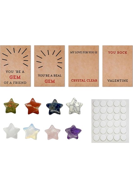 24PCS Kalp Şekilli Kristalli Sevgililer Kartları Sevgililer Günü Kartlar ile Kalp Şeklinde Taşlar Sevgililer Günü (Yurt Dışından)