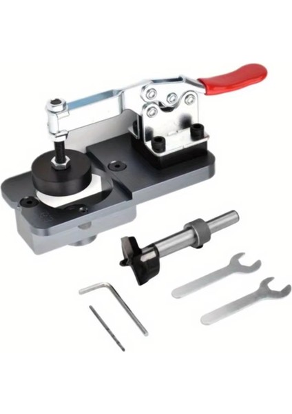 35MM Menteşe Sıkıcı Jig Kiti Gizli Menteşe Sondaj Kılavuzu Jig - Alüminyum Alaşım Menteşe Deliği Açma Şablonu Yumruk Bulucu (Yurt Dışından)