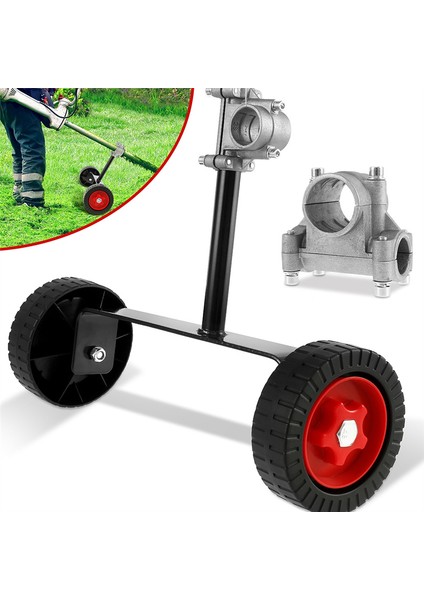 Çim Biçme Makinesi Destek Tekerlek Backpack Weeder Handheld Destek Çerçeve Taşınabilir Destek Tekerlek Çim Biçme Biçerdalığı Yardımcı Çark (Yurt Dışından) fiyatları