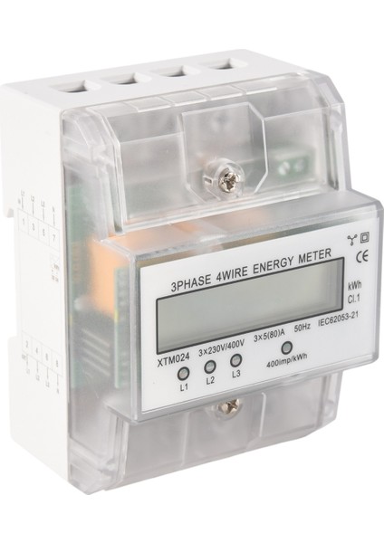 3 Faz 4 Tel Enerji Ölçer 220/380V 5-80A Enerji Tüketimi Kwh Metre Dın Ray Tesisi Dijital Güç Ölçer (Yurt Dışından)