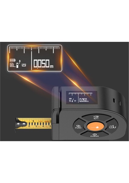 3 Arada 1 Lazer Rangefinder 50M Bant Memperi Cetvel LCD Ekran Arka Işık Mesafesi Ölçüm Cihazı Binası (Yurt Dışından) indirimleri
