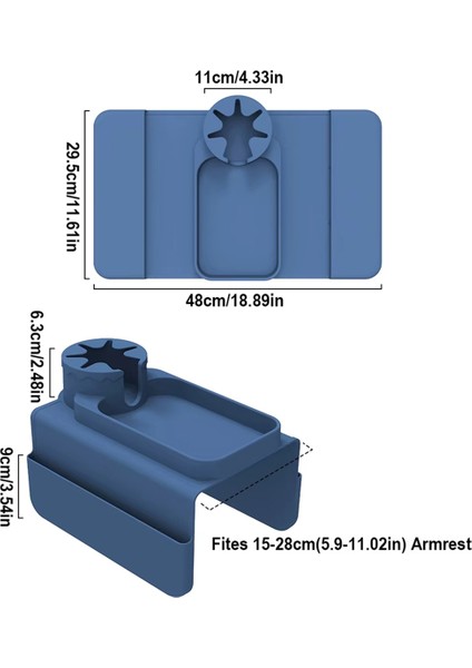 Kayma Önleyici Fincan Tutucu ile Silikon Kanepe Kol Tepsisi, Uzaktan, Dökülme Önleyici Kanepe Tray Için Yan Cepli Kanepe Içecek Tutucu (Yurt Dışından) fiyatları
