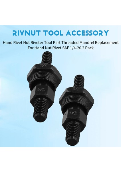 El Perçin Somun Riveter Aracı Parça Dişli Mandrel Değiştirme El Somunu Perçin Sae 1/4-20 2 Paket (Yurt Dışından) fırsatları
