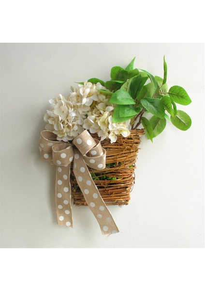 Krem Ortanca Kapı Askısı Sepet Çelenk, Kır Çiçekleri Kapı Asılı Sepet Çelenk, Ön Kapı Yaz Çelenk Hoş Geldiniz Işareti (Yurt Dışından) fiyatları