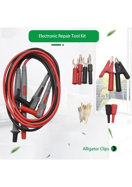 P1503B Multimetre Test Kuadamları Kit, Dijital Multimetre Kurşunları Timsah Klipsleri Değiştirilebilir Multimetre Probları Ipuçları Set (Yurt Dışından) indirimleri