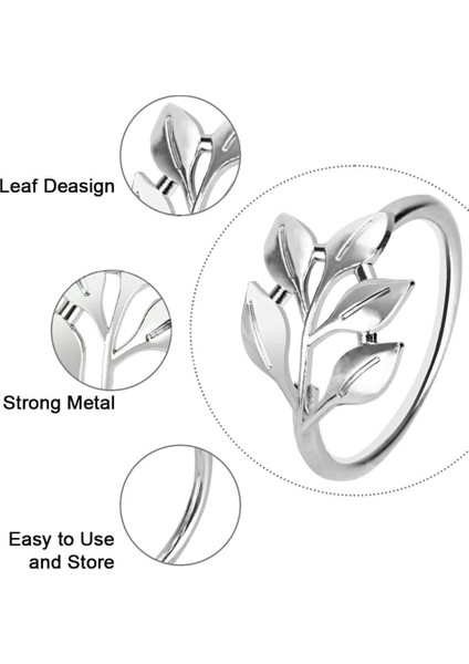 30PCS Yaprak Peçeteli Yüzükler Seti, Metal Peçete Halkası Tutarları Masa Dekorasyonları Için Tokalar, Kumaş Peçeteleri Için Peçete Tutucuları (Yurt Dışından) fiyatları