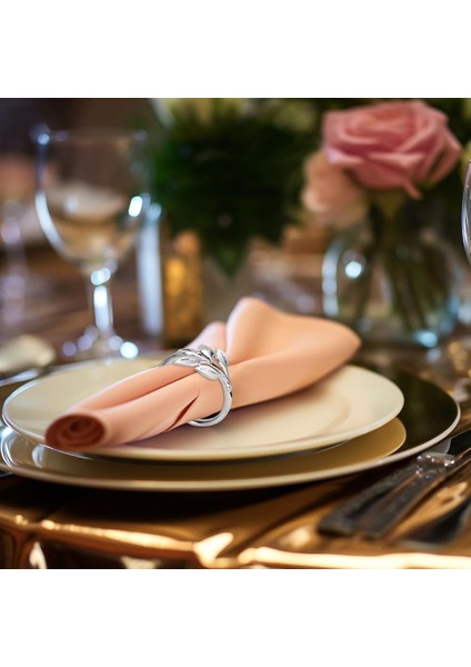 30PCS Yaprak Peçeteli Yüzükler Seti, Metal Peçete Halkası Tutarları Masa Dekorasyonları Için Tokalar, Kumaş Peçeteleri Için Peçete Tutucuları (Yurt Dışından) fırsatları