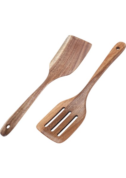 Musowood Tik Maddi Ahşap Spatula Özel Pişirme Spatula Yapışmaz Tava Kızartma Spatula Yuvalı Spatula Mutfak Spatula (Yurt Dışından) fiyatları