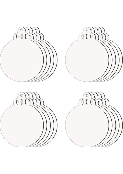 20 Adet Süblimasyon Noel Süsleri Boşluklar Mdf Çift Taraflı Isı Transferi Süblimasyon Anıtı Noel Süsleri (Yurt Dışından)